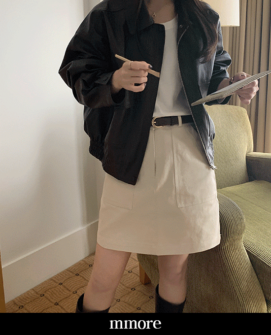 [11주년세일][당일발송][mmore] out pocket cotton mini skirts