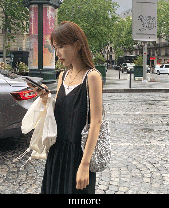 [mmore] v-neck flare long sleveless one-piece아이보리 단독주문시 당일발송